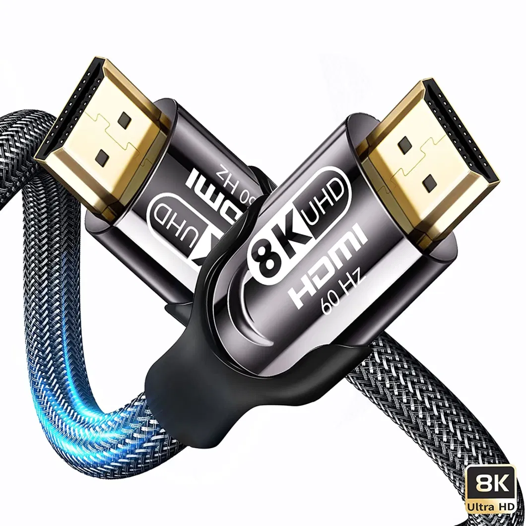 HDMI 2.1 Cable high quality gold plated 8k HD AOC 48Gbps 1m 1.5m 2m 3m cable HDMI 2.1 8k for display projector