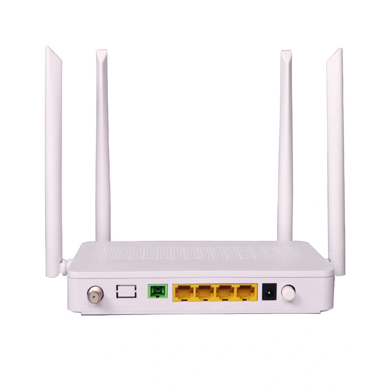 ONU Gepon 4ge+CATV+2.4&5g WiFi FTTH Wireless Router 4 Port Gpon ONU
