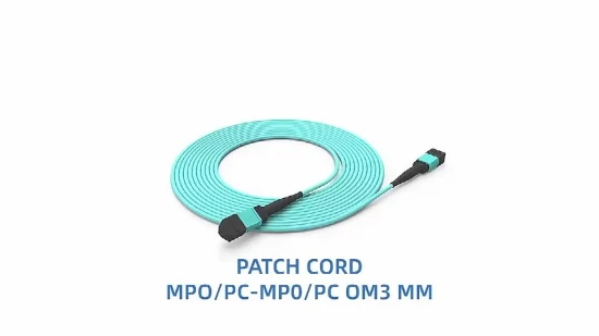 Cable troncal de fibra óptica MTP 24 fibra multi del cordón de conexión MPO del puente 50/125 de la base Om3 Om4 del modo 12